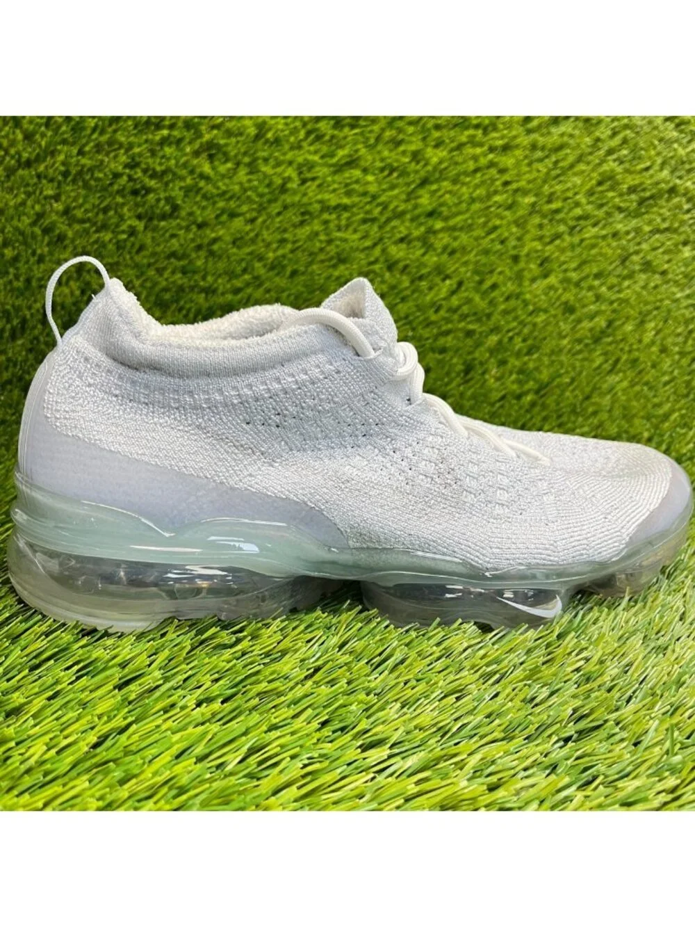Nike Air VaporMax 2023 FK Pure Platinum Gray Mens Size 8 Running Shoes Sneakers